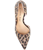 Gianni Bini TherryTwo Leopard Rhinestone d'Orsay Dress Pumps