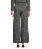 Gianni Bini Trina Glen Plaid High Waist Wide Leg Coordinating Pants