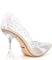 Gianni Bini Valera Rhinestone Clear Pointed Toe D'Orsay Pumps