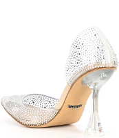 Gianni Bini Valera Rhinestone Clear Pointed Toe D'Orsay Pumps