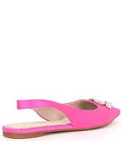 Gianni Bini Vanna Satin Rhinestone Slingback Flats