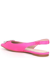 Gianni Bini Vanna Satin Rhinestone Slingback Flats