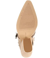 Gianni Bini Walden Western Suede Embellished Mules