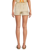 Gianni Bini x DANNIJO Capri Printed Mid Rise Pull-On Satin Shorts