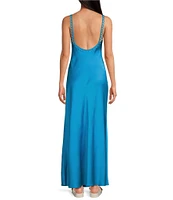 Gianni Bini x DANNIJO Kai Sweetheart Neckline Sleeveless Satin Slip Maxi Dress