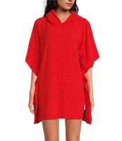 Gianni Bini x DANNIJO Lou Towel Terry Jacquard Short Sleeve Poncho Top