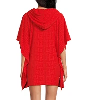 Gianni Bini x DANNIJO Lou Towel Terry Jacquard Short Sleeve Poncho Top