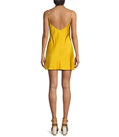 Gianni Bini x DANNIJO Moss Semi-Sweetheart Sleeveless Satin Slip Mini Dress