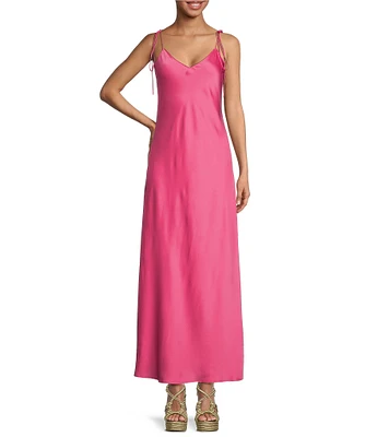 Gianni Bini x DANNIJO Sienna Sweetheart Neck Sleeveless Satin Slip Maxi Dress