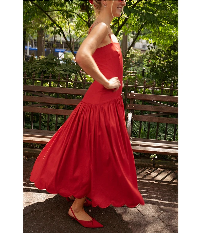 strapless open back dress Caprice Velvet Flutter Sleeve Midi Dress Fit and Flare
