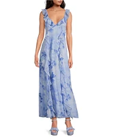 Gianni Bini x Shea Leigh Mills Bre Floral Printed Georgette Ruffle Dress
