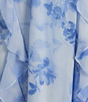 Gianni Bini x Shea Leigh Mills Bre Floral Printed Georgette Ruffle Dress