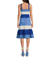 Gianni Bini x Shea Leigh Mills Capri Color Block Eyelet Midi Dress