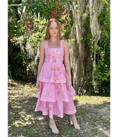 Gianni Bini x Shea Leigh Mills Dolly Printed Sateen Tiered Dress