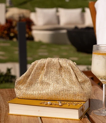 Gianni Bini x Shea Leigh Mills Hugo Straw Dome Clutch