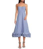 Gianni Bini x Shea Leigh Mills Lucy Jane Stripe Maxi Sway Stripe Print Maxi Dress