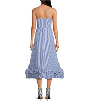 Gianni Bini x Shea Leigh Mills Lucy Jane Stripe Maxi Sway Stripe Print Maxi Dress