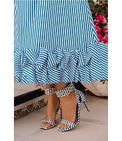 Gianni Bini x Shea Leigh Mills Lucy Jane Stripe Maxi Sway Stripe Print Maxi Dress