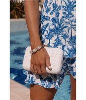 Gianni Bini x Shea Leigh Mills Sophia Printed Satin Mini Ruffle Dress