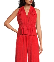 Gianni Bini x Shea Leigh Mills Spritz Jacquard Coordinating Halter Top