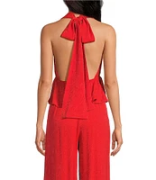 Gianni Bini x Shea Leigh Mills Spritz Jacquard Coordinating Halter Top