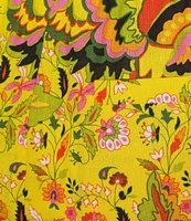 Gibson & Latimer Floral Printed Self Tie High Waist Wide Leg Coordinating Pull-On Pants