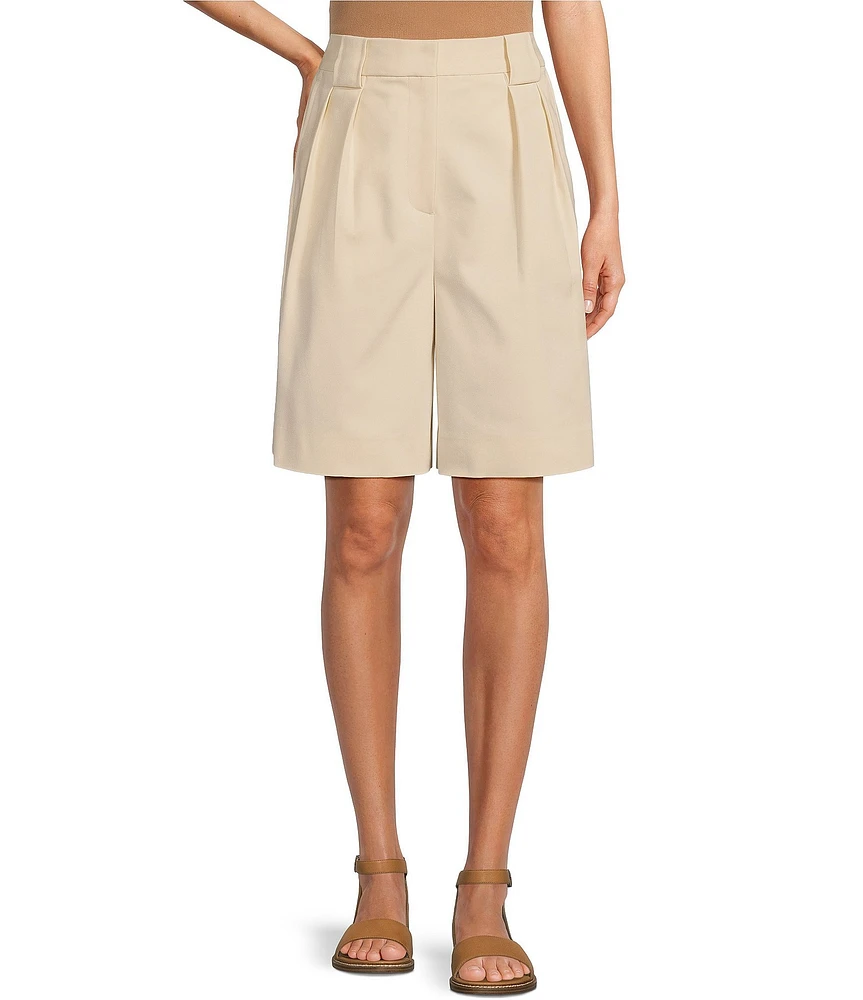 Gibson & Latimer High Rise Pleated Walking Bermuda Trouser Short