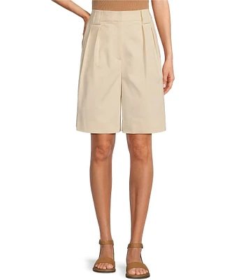 Gibson & Latimer High Rise Pleated Walking Bermuda Trouser Short