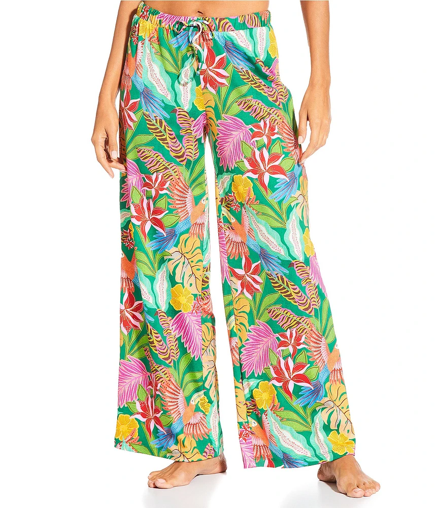 Gibson & Latimer Jungle Life Swim Fabric Pant Swim Cover-Up