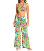 Gibson & Latimer Jungle Life Swim Fabric Pant Swim Cover-Up