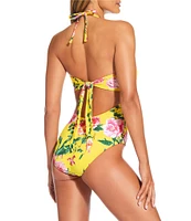 Gibson & Latimer Milan Garden V-Wire Bandeau One Piece Swimsuit