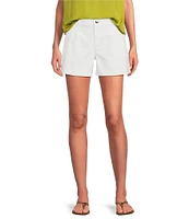Gibson & Latimer Perfect Fit Denim Mid Rise Pleated Shorts
