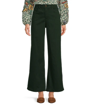 Gibson & Latimer Perfect Fit Palazzo Crop Twill Pants