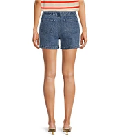 Gibson & Latimer Perfect Fit Stonewash Denim Mid Rise Tie Waist Shorts