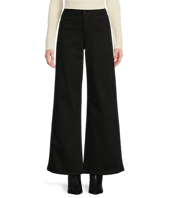 Gibson & Latimer Perfect Fit Stretch Twill High Rise Palazzo Ankle Crop Pants