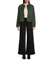 Gibson & Latimer Perfect Fit Stretch Twill High Rise Palazzo Ankle Crop Pants