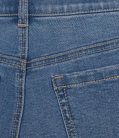 Gibson & Latimer Perfect Fit Worn Wash Twill Denim High Rise Roll Cuff Shorts