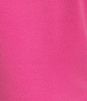 Gibson & Latimer Ribbed Knit Crew Neck Contrasting Poplin Ruffled Short Sleeve Top