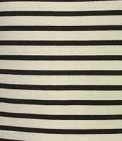 Gibson & Latimer Striped Ribbed Knit Scoop Neck Sleeveless Tank Top
