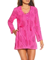 Gibson & Latimer Solid Eyelet Tunic Dress Cover-Up
