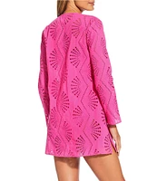 Gibson & Latimer Solid Eyelet Tunic Dress Cover-Up