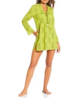 Gibson & Latimer Solid Eyelet Tunic Dress Cover-Up