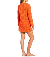 Gibson & Latimer Solid Eyelet Tunic Dress Cover-Up