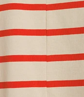 Gibson & Latimer Stripe Knit Crew Neck Sleeveless Muscle Tee Shirt