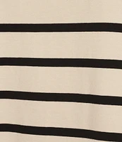 Gibson & Latimer Stripe Knit Crew Neck Sleeveless Muscle Tee Shirt