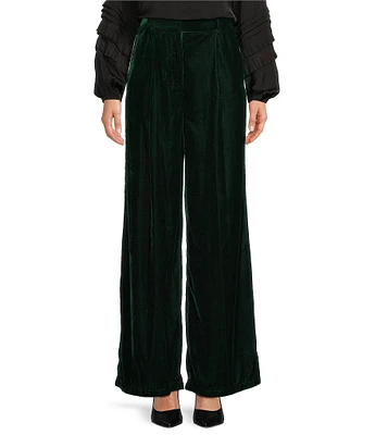 Gibson & Latimer Velvet High Rise Wide Leg Coordinating Pants