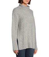 Gibson & Latimer Wool Blend Sweater Knit Ribbed Turtle Neck Long Sleeve Pullover Sweater