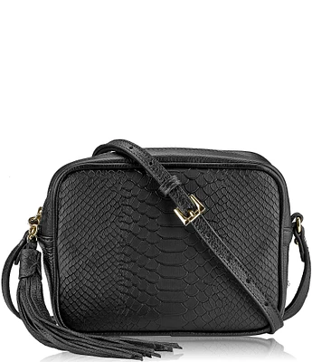 Gigi New York Madison Embossed Python Leather Crossbody Bag