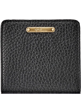 Gigi New York Mini Foldover Pebbled Leather Wallet