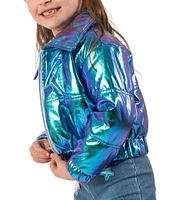 Girls Like Us Little Girls 4-6X Long Sleeve Puffer Jacket, Short Sleeve Top & Denim Leggings Set